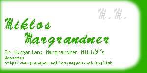 miklos margrandner business card